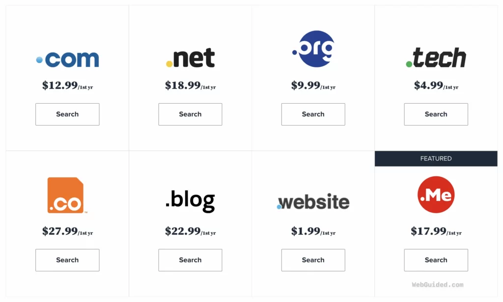 Bluehost Free Domain Deal Prices