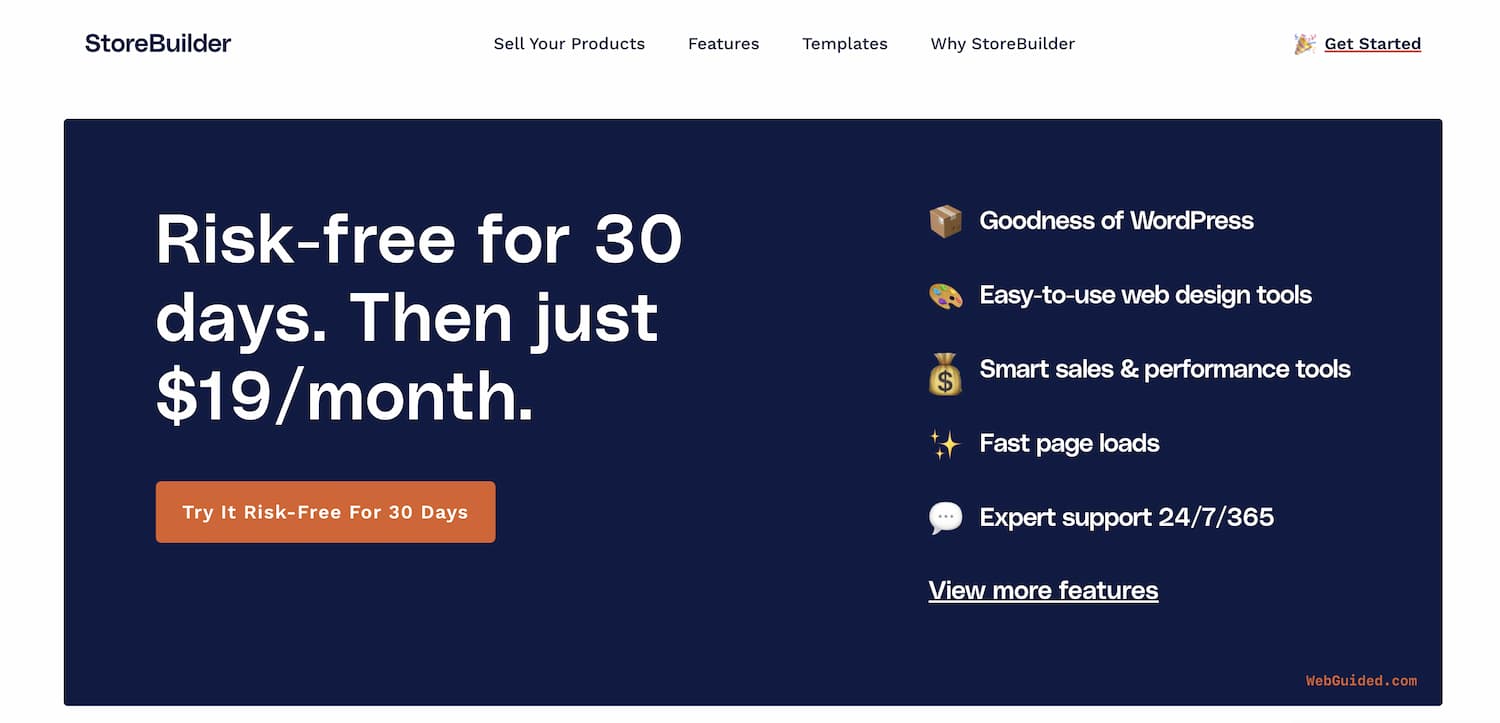StoreBuilder by Nexcess ecommerce platform software pricing