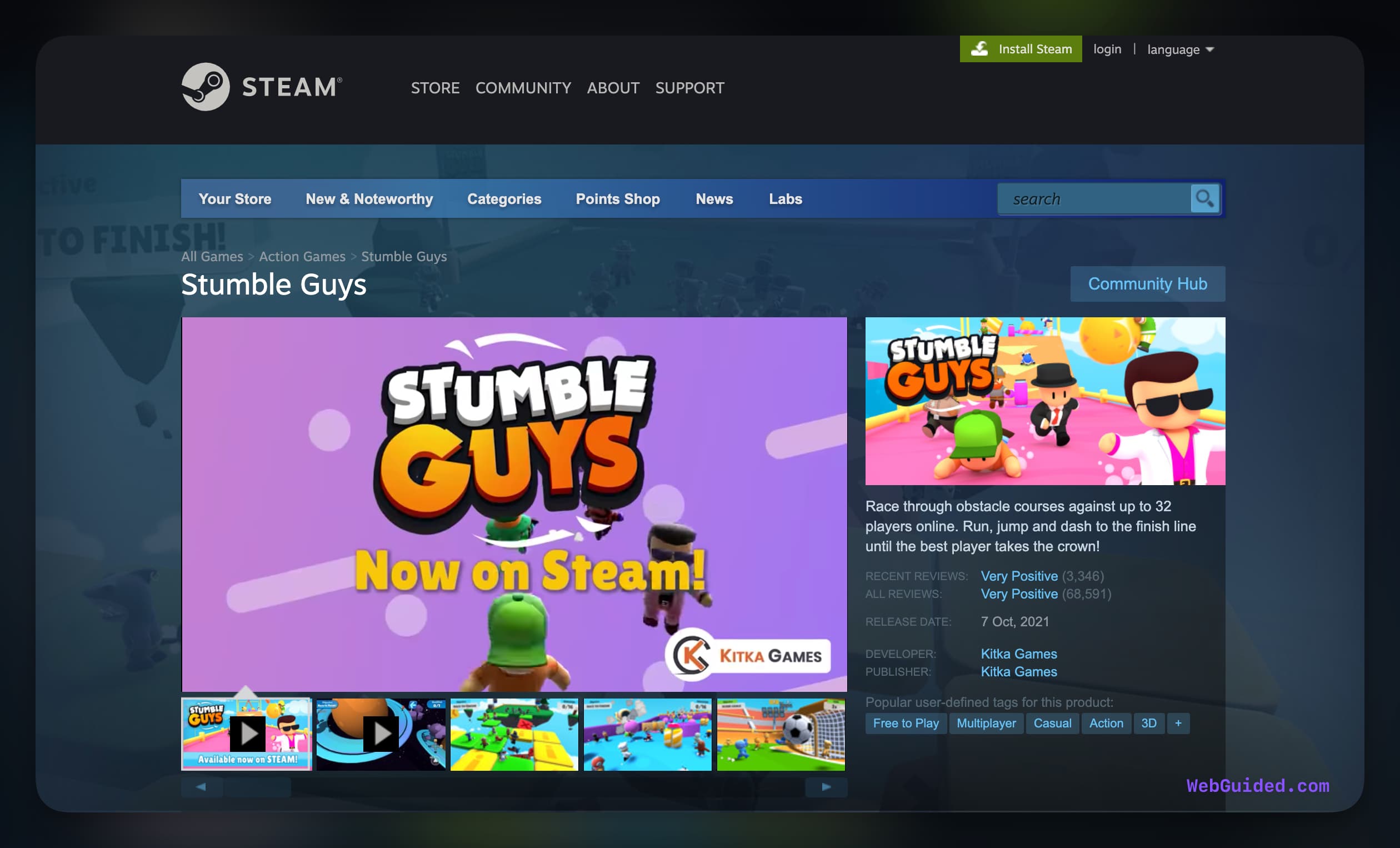 Stumble Guys release came out on Steam Preview